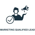 Marketing Qualified Lead icon. Monochrome sign from customer relationship collection. Creative Marketing Qualified Lead