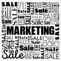 Marketing Sale word cloud, business concept background