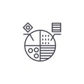 Marketing segmentation linear icon concept. Marketing segmentation line vector sign, symbol, illustration.