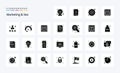 25 Marketing And Seo Solid Glyph icon pack Royalty Free Stock Photo