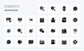 25 Marketing Seo Solid Glyph icon pack. Vector icons illustration Royalty Free Stock Photo