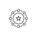 marketing, star, chart icon. Element of marketing for mobile concept and web apps icon. Thin line icon for website design and