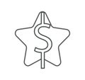 Marketing star line icon