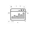 Marketing statistics line icon. Web analytics symbol. Vector Royalty Free Stock Photo