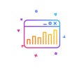 Marketing statistics line icon. Web analytics symbol. Vector Royalty Free Stock Photo