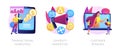 Marketing strategies abstract concept vector illustrations.