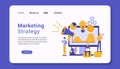 marketing strategy landing page template graphic design illustration Royalty Free Stock Photo
