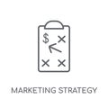 marketing strategy linear icon. Modern outline marketing strateg
