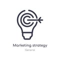 marketing strategy outline icon. isolated line vector illustration from general collection. editable thin stroke marketing