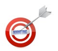 Marketing target and dart illustration design Royalty Free Stock Photo