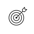 Marketing target Icon in flat style. Aim symbol