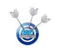 360 marketing target illustration design Royalty Free Stock Photo
