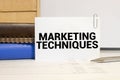 Marketing Techniques word, business concept background Royalty Free Stock Photo
