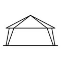 Marketing tent icon, outline style