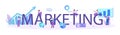 Marketing typographic header. Market research and business Royalty Free Stock Photo