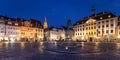 Marketplace of Coburg, Germany at dusk