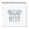 Marketplace commeditization line icon