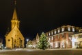 Marketplace of the historic town of Weikersheim, Baden-Wurttemberg, Germany. The center of old town Weikersheim, Germany, Europe