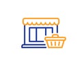 Marketplace line icon. Shopping store sign. Vector