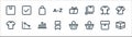 Marketplace line icons. linear set. quality vector line set such as box, bag, brand, clothes, clothes, bag, delivery, cyclist