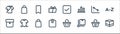 Marketplace line icons. linear set. quality vector line set such as box, package, box, package, chart, brand, cyclist, bag
