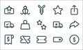 marketplace line icons. linear set. quality vector line set such as coin, voucher, receipt, tag, voucher, delivery, delivery, star