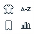 Marketplace line icons.linear set. quality vector line set such as finance, brand, alphabet