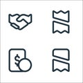 Marketplace line icons. linear set. quality vector line set such as receipt, money, receipt