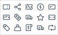 marketplace line icons. linear set. quality vector line set such as transfer, receipt, tag, delivery, weight, ticket, star, coin,