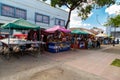 Marketplace street in Leon, Nicaragua