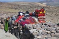 Marketplace tribesmen Altiplano in Peru