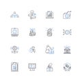 Markets line icons collection. Investments, Trading, Demand, Supply, Volatility, Commodities, Shares vector and linear