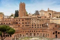 Mercati di Traiano and Torre delle Milizie - Rome Italy Royalty Free Stock Photo