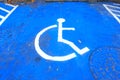 Marking of disabled handicap parking space Royalty Free Stock Photo