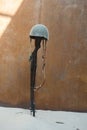 marking of a fallen American soldier battlefield grave marker at the Normandy American Cemetery