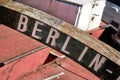 Marking the home port of a ship with the lettering Berlin Royalty Free Stock Photo