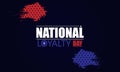 Marking National Loyalty Day with Inspiring Text and Flag Royalty Free Stock Photo