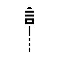 Marking peg stick glyph icon vector illustration