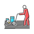 marking road color icon vector illustration Royalty Free Stock Photo