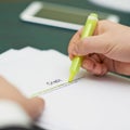 Marking words in a credit definition Royalty Free Stock Photo