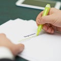 Marking words in a depression definition Royalty Free Stock Photo