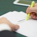 Marking words in a golden rule definition Royalty Free Stock Photo