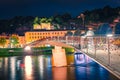 Marko-Feingold-Steg bridge with a many love locks and thousands names on them.