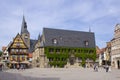 Quedlinburg, Germany, July 2022: Markplatz of the Main Square of Quedlinburg Old Town Germany