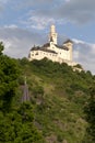 Marksburg Castle at the River Rhine Royalty Free Stock Photo