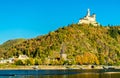 Marksburg Castle above the Rhine in Germany Royalty Free Stock Photo