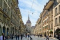 Marktgasse street in Bern, Switzerland in the sunny afternoon