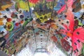 Markthal Rotterdam modern colorful architecture roof vegetables and fruit Royalty Free Stock Photo