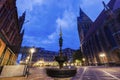 Marktkirche in Hanover at night Royalty Free Stock Photo