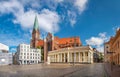 Marktplatz square and Cathedral in Schwerin, Germany